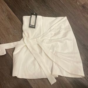 Brand new with tags white tie up skirt